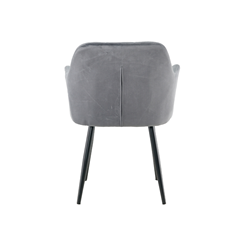 Dark Grey Velvet Dining Armchair