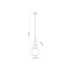 Zen Sabia Botti White Hanging Lamp