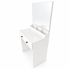 LED Dressing Table with Melamine USB Socket  60x140– White