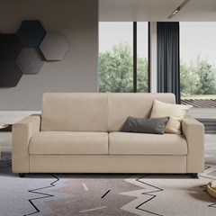 Sofa Bed 3 Seater - Tan Grey