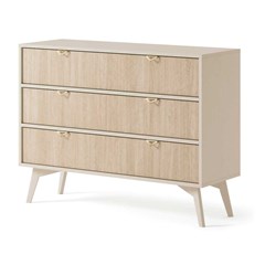 Sideboard 3 Drawers - Chevron Scandi & Beige