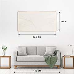 Floating Tensions Acrylic Paint – Wood Coloured Frame 70x140 cm