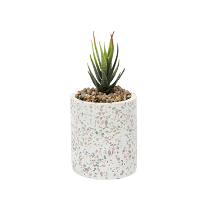 Terrazzo Pot Artificial Plant