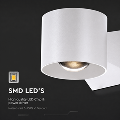 6W LED Wall Light – Warm White & White Body