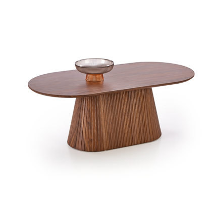 Coffee Table Oval Modern Walnut