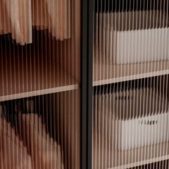 Wardrobe with Milled Glass - Cashmere