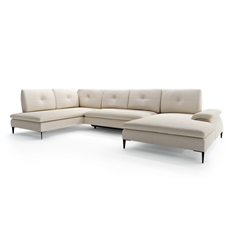 Corner Sofabed with Chaise Right 350cm – Light Beige