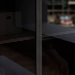 Glass Wardrobe - Black