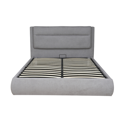 Upholstery Bed with Gaslift 160 x 200cm - Light Grey
