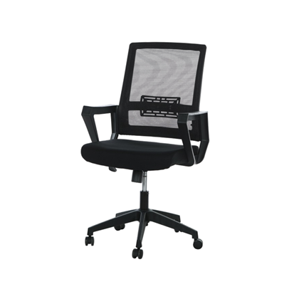 Adjustable Swivel Mesh Office Chair - Black