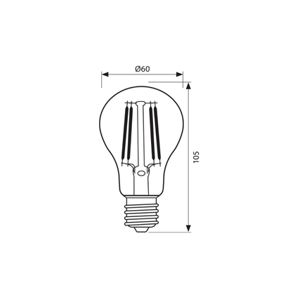 Flick Opal LED Lamp – 8W E27 3000K