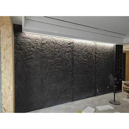 New Rock Cut Stone Wall Panel Dark Grey 300x114cm