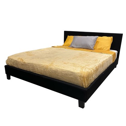 Bed Frame Upholstered 160x200cm Black