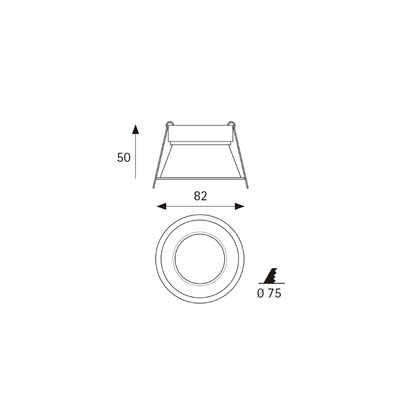 HL Atmosphere Recessed Fixed Spotlight IP20