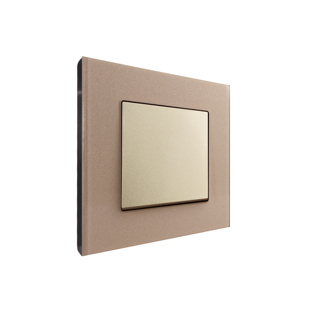 1 Gang 2 Way Switch Gold Temp Glass