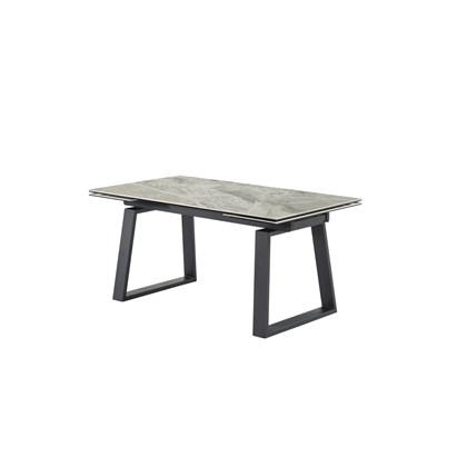 Dining Table EXT 160-240(40+40)x90x76 Ceramic Light Grey