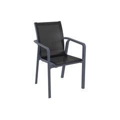 Armchair – Dark Grey & Black