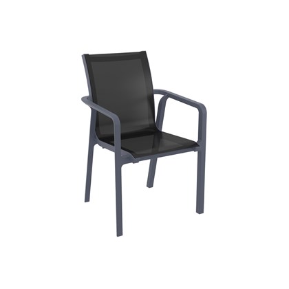 Armchair – Dark Grey & Black