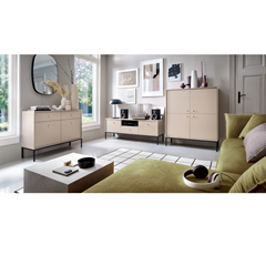 TV Unit – 2 Doors, 1 Drawer, Beige