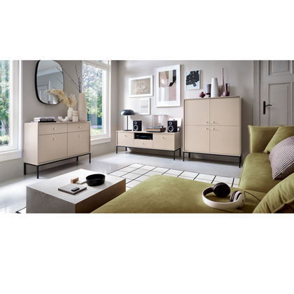 TV Unit – 2 Doors, 1 Drawer, Beige
