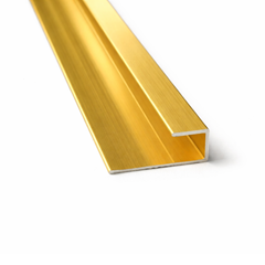 Aluminium Trim Alloy J-Shaped – Gold
