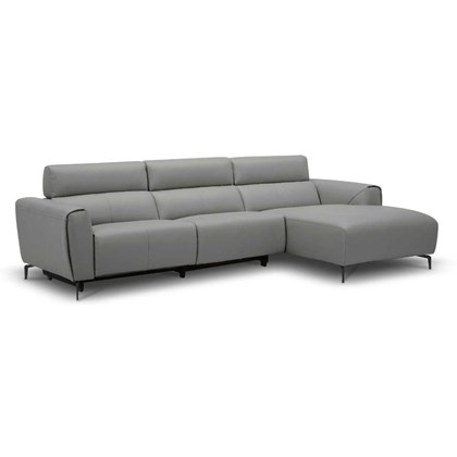 Sofa 3-Seater Recliner Sofa 3 with CHL Right - Grey