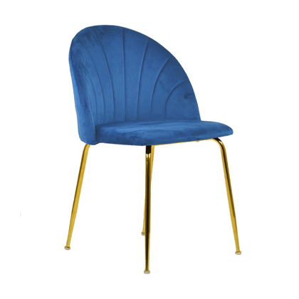 Dining Chair Blue and Gold