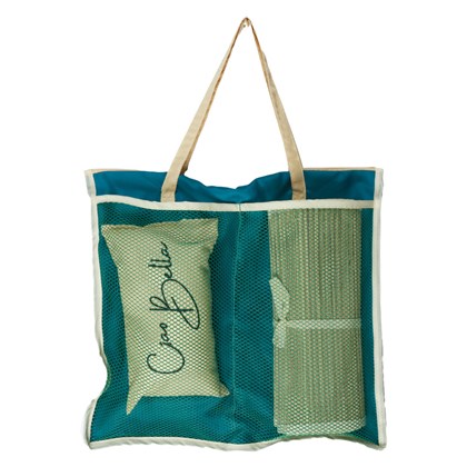 Beach Mat Bag And Its Cushion 180X60cm Turquoise