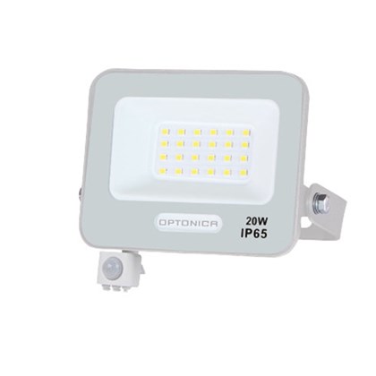 LED SMD Floodlight IP65 White Body with Sensor