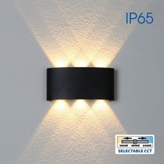 Wall Light LED 6W CCT-Switch IP65 - Black