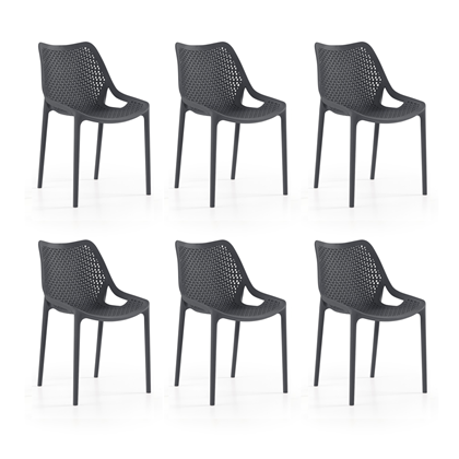 Oxy Chair Anthracite Set of 6
