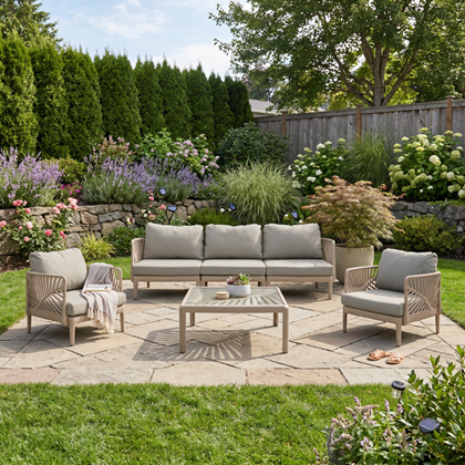 Outdoor Sofa Set Of 4 - Beige
