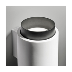 Round Dual-Light Wall Lamp – Black Frame & White Plaster