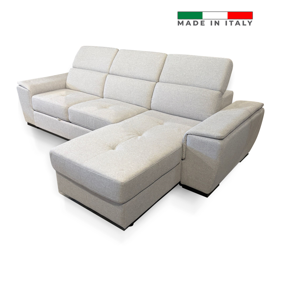 Sofa 3 Seater with Chaise Reversible - Light Grey