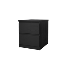 Black bedside with 2 drawers