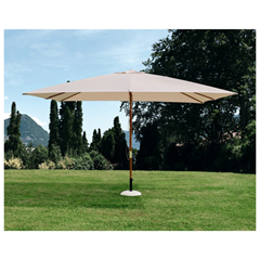 Natural Wood Parasol 3x3