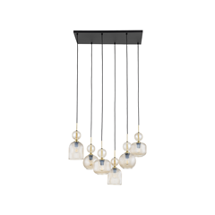 Sophia Cognac Hanging Lamp – Amber & Black/Gold
