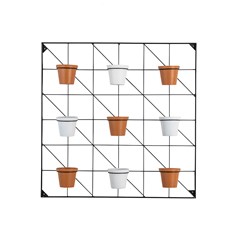 Wall Planter x9 Pots - 90x15x90cm