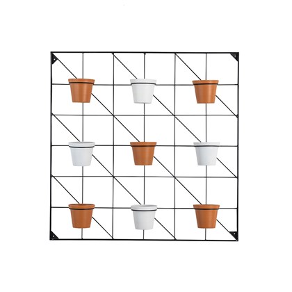 Wall Planter x9 Pots - 90x15x90cm