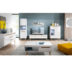 Coffee Table with Drawer – White