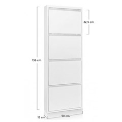 Shoe Rack 4 Doors – White