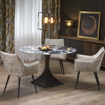 Manuel Round Table Black Marble