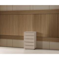 Bedroom Set 200x180cm - Cream & Dark Walnut