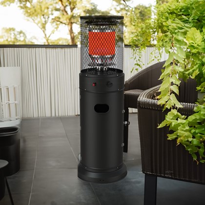 Medium Stand Patio Heater In Matt Black