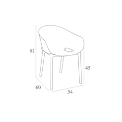 Armchair Stacking-Version Taupe