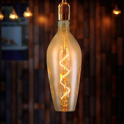 LED Bulb 4W Filament Spiral B125 2700K Smoky Glass