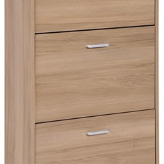 Shoes Cabinet 3 Doors in MDF Brown Colour