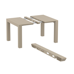 Modular Extendable Table 140/220x100x75 cm - Taupe