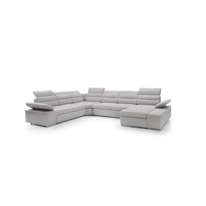 Corner Sofa Bed with Chaise Right – Light Grey