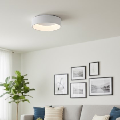 Ceiling Lamp Aluminium & Acrylic White